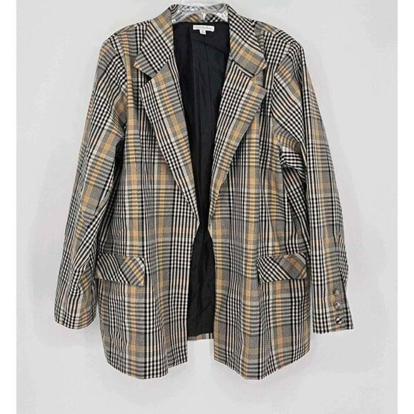Plaid Women's Blazer Jacket - Picture 1 of 4